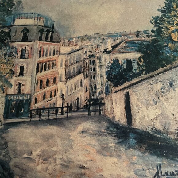 Vintage fine art print Rue de Montmartre 16" x 20" - Picture 7 of 9